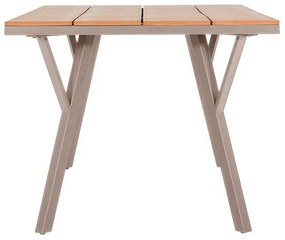 Τραπέζι FL6514 Fylliana Μεταλλικό Polywood Μπέζ 160x91x72 εκ. 160x91x72 εκ.