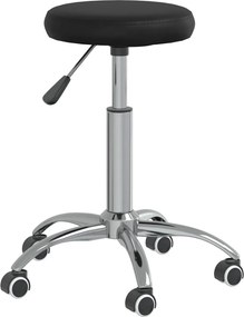 vidaXL Σκαμπό Μασάζ Μαύρο από Συνθετικό Δέρμα