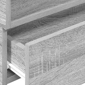 Κομοδίνα Επιτοίχια Γκρι Sonoma 45x26x28,5 εκ. - Γκρι