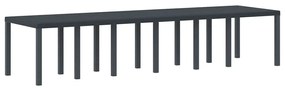 vidaXL Σέτ φαγητού για κήπο 13 pcs Ανθρακί Rattan Polt