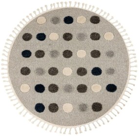 Χαλί Fano 394 Dots Grey-Multi Obsession 133X133cm Round