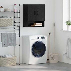 Ντουλάπα Τοίχου Μαύρη δρυς 60 x 31 x 70 εκ Επεξεργασμένο ξύλο