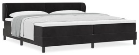 vidaXL Κρεβάτι με Στρώμα Μαύρο 200x200 cm Βελούδο