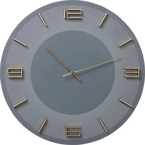 Ρολόι Τοίχου Leonardo Γκρι/Χρυσό 48,5x4,5x48,5 εκ - Γκρι