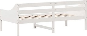 vidaXL Καναπές Κρεβάτι Χωρίς Στρώμα Λευκό 90x190 εκ. Μασίφ Ξύλο Πεύκου