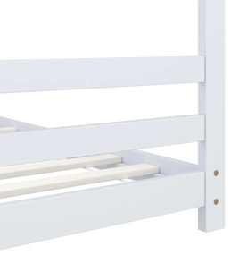 vidaXL Πλαίσιο Κρεβατιού Παιδικό Λευκό 70 x 140 εκ. Μασίφ Ξύλο Πεύκου