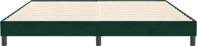 vidaXL Κρεβάτι Boxspring χωρίς Στρώμα Σκούρο Πράσινο 200x210εκ