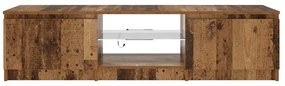 vidaXL Έπιπλο Τηλεόρασης LED Όψη Παλαιού Ξύλου 140x40x36εκ