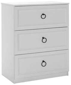 Συρταριέρα μελαμίνης Hampton Megapap χρώμα λευκό 72x44x93εκ.-GP009-0228