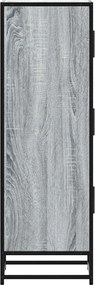 vidaXL Highboard Grey Sonoma Κατασκευασμένο ξύλο και μέταλλο