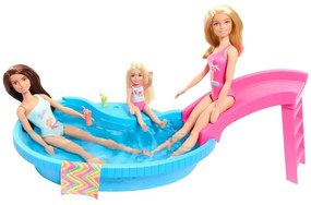 Εξωτική Πισίνα Με Κούκλα Barbie HRJ74 Pink-Blue Mattel