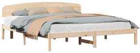 vidaXL Σκελετός Κρεβατιού Καφέ 180 x 200 cm Μασίφ ξύλο πεύκου