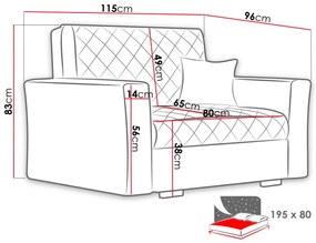 Πολυθρόνα - κρεβάτι Caro I
