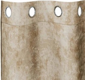 vidaXL Βελούδινες Κουρτίνες 2 pcs Κρεμ 245 x 140 εκ. Βελούδο