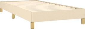 vidaXL Πλαίσιο κρεβατιού χωρίς στρώμα Κρέμα 80x200 cm Ύφασμα