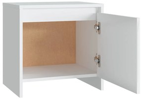 vidaXL Κομοδίνα 2 Τεμ. Λευκά 45x34x44,5 εκ. από Επεξεργασμένο Ξύλο