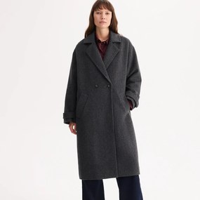 Μακρύ παλτό με κουμπιά, από μαλλί