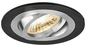 Φωτιστικό Σποτ Braytron BH03-00161 Μαύρο Ματ (Black Mat), Ασημί (Silver Coloured)