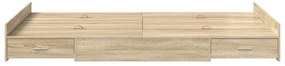 vidaXL Κρεβάτι με αποθηκευτικό χώρο Sonoma Δρυς 120 x 200 cm