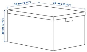 TJENA κουτί αποθήκευσης με καπάκι, 25x35x20 cm 205.767.13