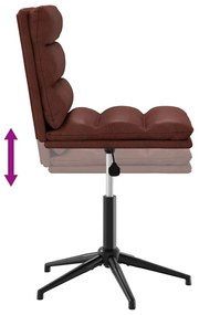 vidaXL Καρέκλα τραπεζαρίας Shiny Brown Faux Leather