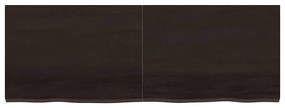 vidaXL Ράφι Τοίχου Σκούρο Καφέ 140x50x(2-4) εκ. Επεξ. Μασίφ Ξύλο Δρυός