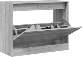 vidaXL Παπουτσοθήκη Γκρι Sonoma 80x34x63 εκ. από Επεξεργ. Ξύλο