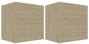 vidaXL Κομοδίνα 2 τεμ. Sonoma Δρυς 40 x 30 x 40 εκ. από Επεξ. Ξύλο