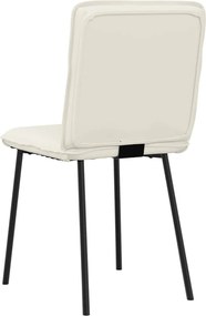 vidaXL Καρέκλες Τραπεζαρίας 2 τεμ. Κρεμ Βελούδινες