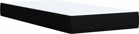 vidaXL Κρεβάτι Boxspring με Στρώμα Μαύρο 100 x 200 εκ. Υφασμάτινο