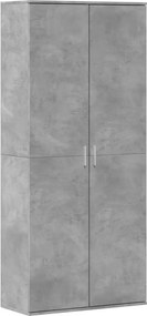 vidaXL Ντουλάπι Γκρι Σκυροδέματος 80x35x180 εκ. από Επεξεργασμένο Ξύλο