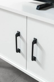 Έπιπλο Τηλεόρασης Λευκό / Ανθρακί SODRA 160x35x20