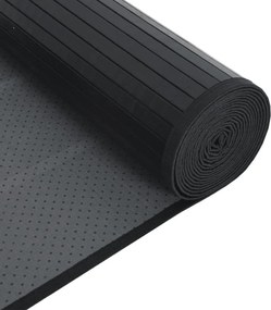 vidaXL Χαλί Ορθογώνιο Μαύρο 70 x 400 εκ. Μπαμπού