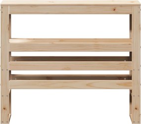 vidaXL Κεφαλάρι με Ράφια 100 εκ. από Μασίφ Ξύλο Πεύκου