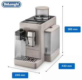 Μηχανή Espresso DeLonghi Rivelia Sand Beige EXAM440.55.BG, 1450W, 19 bar, 1.4l, οθόνη αφής TFT, Twin Shot, Bean Adapt, LatteCrema Hot, 17 ποτά, Μπεζ