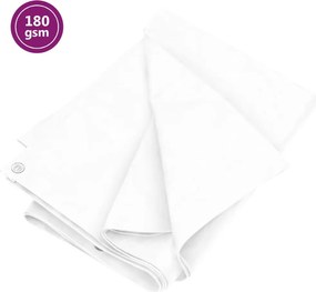 vidaXL Μουσαμάς Λευκός 180 γρ./μ.² 4x6 μ. από HDPE
