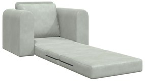 vidaXL Κρεβάτι Σαλονιού 2 σε 1 Ανοιχτό Γκρι 98x71x83 εκ. Βελούδο