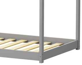 Κρεβάτι παιδικό Nino τύπου Montessori ξύλο πεύκου γκρί 90x190 εκ. 196x92x140.5 εκ.