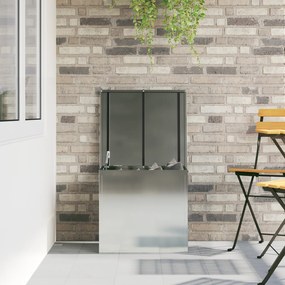 vidaXL Υπαίθριο κουτί αποθήκευσης - 55x50.5x50 εκ. από γαλβανισμένο ατσάλι