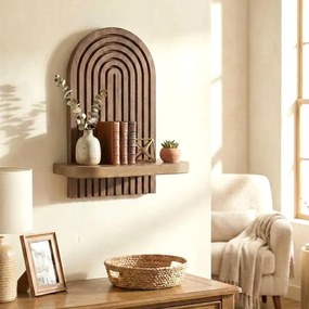 Ραφιέρα τοίχου Artwill Megapap Mdf χρώμα wenge 26x13x35εκ.
