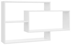 Ραφιέρα Τοίχου Γυαλιστερό Λευκό 104 x 20 x 58,5 εκ. Μοριοσανίδα - Λευκό