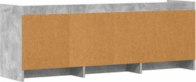 vidaXL Ντουλάπι TV 130 x 33 x 47 εκ Γκρι Σκυροδέματος