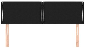 vidaXL Κεφαλάρια Μαύρα 144x5x78/88 εκ. Ύφασμα