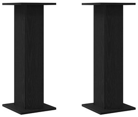 vidaXL Στήριγμα Φυτών 2 τεμ Μαύρη Δρυς 30x30x80 εκ Επεξεργασμένο Ξύλο