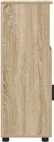 vidaXL Ντουλάπι Μπάνιου με αποθήκευση Δρύς Sonoma 30 x 35 x 95 εκ
