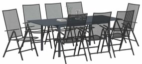 vidaXL Σέτ φαγητού για κήπο 9 pcs Ατσάλι