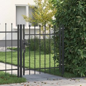 vidaXL Πύλη Φράχτη Γκρι 100 x 100 cm Χάλυβας με Επικάλυψη Πούδρας