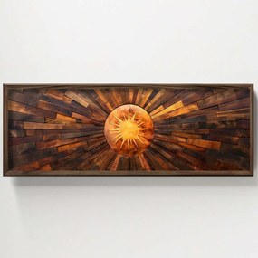 Κάδρο 856EVL1561 120x3,5x40cm Multi Wallity Horizontal Mdf, Wood