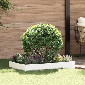 vidaXL Περίγραμμα γκαζόν 100 x 60 x 20 εκ. Ατσάλι Λευκό