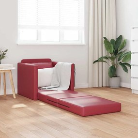 vidaXL Κρεβάτι καναπές 60cm Κόκκινο Δερματίνη